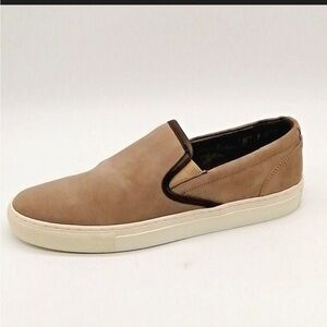 Blake McKay Slip On Loafer Sneaker gray Brown Leather Elastic Side 11.5